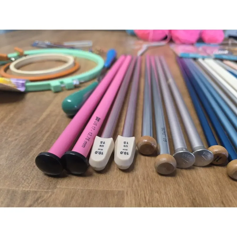 Knitting Needles & Crochet Hooks Circular Needles And More Lot Of 75